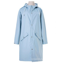 Custom logo reusable PU raincoat fashionable women